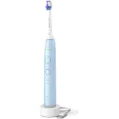 Philips Series 6100 HX7406/01 Wiederaufladbare Zahnbürste, Erwachsener, Schallzahnbürste, Sensibel, 62000 Bewegungen pro Minute, Hellblau, 2 min, 4 x 30 sec