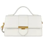 LANCASTER PARIS Baguette-Tasche mit Überschlag M Croco Ily Ecru