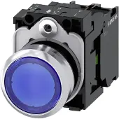 Siemens Drucktaster 1f bl rnd Ř22mm 1S 3SU1153-0AB50-1BA0