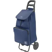 Metaltex 415280008 Shopping - Trolley KROKUS 50 Liter, blau, mit Kühltasche / Einkaufswagen / Rollwagen