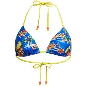 Superdry für Damen. W3010397A Triangel-Bikinioberteil mit blauen Trägern (XS), Strandbekleidung, Recyceltes Polyester, Nachhaltig