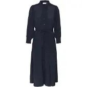Kaffe Midikleid "Damen Kleid KAemine", Damen, Gr. 42, N-Gr, blau (midnight marine), Obermaterial: 50% Viskose CV. 50% Viskose LENZING ECOVERO CV LenzEcov., Kleider Midikleid