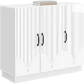 vidaXL Sideboard Hochglanz Weiß 89 x 34,5 x 77 cm Holzwerkstoff