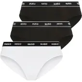 HUGO Dreierpack Slips aus Stretch-Baumwolle mit Logo-Bund Grösse L