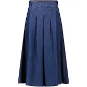 Cartoon A-Linien-Rock "A-Linien-Rock mit Taschen", Damen, Gr. 38, blau (dunkelblau denim), Einsatz: 83% Lyocell CLY. 17% Baumwolle CO., Röcke A-Linien-Rock