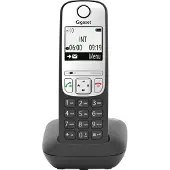 Gigaset A690, Analoges Telefon, Kabelloses Mobilteil, Freisprecheinrichtung, 100 Eintragungen, Anrufer-Identifikation, Schwarz