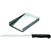 Schneider Schneide-Set für Brezel mit Wellenschliff, Edelstahl, Messer 200 mm, Vorrichtung 195x130 mm