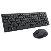 Dell Pro kompakte und leise Tastatur und Maus – KM555 - deutsch (QWERTZ), Kabellos, RF Wireless + Bluetooth, Plunger key switch, QWERTZ, Schwarz, Maus enthalten