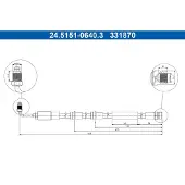 Ate Bremsschlauch 24.5151-0640.3 für Audi A3 Sportback TT