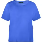 Betty Barclay Schlupfbluse "Schlupfbluse mit Rundhalsausschnitt", Damen, Gr. 36, blau (adria blau), Obermaterial: 97% Polyester PES. 3% Elasthan EL., Blusen Schlupfbluse