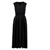 Zero Midikleid mit elastischem Bund in Black Denim | Gr.: 38