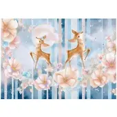 WALLARENA FOTOTAPETE Mädchen Kinderzimmer Blumen Tiere 350x250