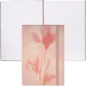 BOSS Pinkfarbenes DIN-A5-Notizbuch mit floralem Print Grösse ONESI