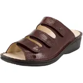 Finn Comfort Bequeme Pantolette Pisa, Damen, Bordeaux, Leder, NEU - Damenschuhe Pantolette / Zehentrenner, Rot