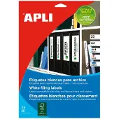 APLI Etiketten weiss 190,0 x 38,0 mm 25 Blatt