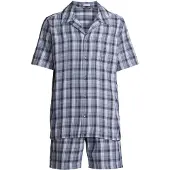 Seidensticker Schlafanzug Classic Twill in Mood indigo | Gr.: 48