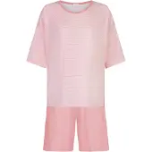 Mey Kurzer Pyjama Serie Simple Stripes Bridal Rose | Größe 42