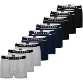 Schiesser Retro Short / Pant 95/5 Organic Cotton in Schwarz / dunkelblau / grau | Gr.: M
