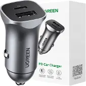 UGREEN 30780, Auto, Zigarettenanzünder, 12 V, Schwarz