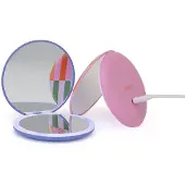 Kikkerland - Inkerie LED Pocket Mirror - 3.5 inches diameter