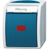 ABB 2601/2 SKWNH-53, 1P, Grün, Grau, 250 V, 10 A, 74 mm, 55 mm