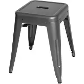 Bolero niedrige Bistro Hocker stahlgrau (4 Stück)