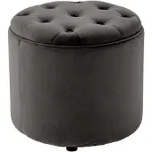 CLP Sitzhocker Pantin Samt Samt HBT: 42x44x44 cm grau