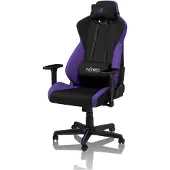 Nitro Concepts S300, Gepolsterter, ausgestopfter Sitz, Gepolsterte, ausgestopfte Rückenlehne, Schwarz, Violett, Schwarz, Violett, Stoff, Schaum, Stoff, Schaum