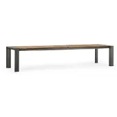 Natur24 Ausziehtisch Cameron 384 x 110 x 75 cm Aluminium Anthrazit
