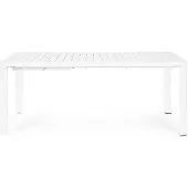 Natur24 Ausziehbarer Tisch Kiplin 180/240 x 100 x 77 cm Aluminium Weiß