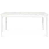 Natur24 Tisch Nebula 200/300 x 100 x 75 cm Aluminium Weiß