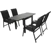 Freital Handels GmbH Garnitur dunkelgrau Aluminium 5-teilig