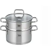 Elo Citrin Biodünster Edelstahl Volumenskala Induktion silberfarben 18cm
