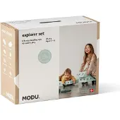 Modu Explorer Set - 20 Teile - 55x40x20 cm - Ocean Mint/Forest G - - One Size - Motorik Tiere