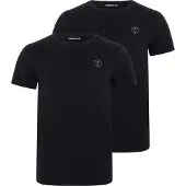 Chiemsee T-Shirt , Herren, Gr. L (52/54), schwarz (schwarz, schwarz), 100% Baumwolle, unifarben, slim fit, Rundhals, gerader Abschluss, Shirts T-Shirt, - im vorteilhaften Doppelpack