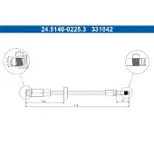 Ate Bremsschlauch 24.5140-0225.3 für Porsche 911 Targa