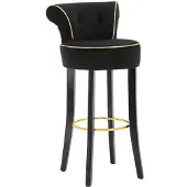 Mauro Ferretti Barhocker Luxus Schwarz Cm 46X48X96