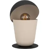 Eglo BATABANO Tischleuchte Tischbeleuchtung - H27,5 x Ø18 cm - sandfarben, schwarz - 1X40W exkl. - IP20