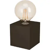 Eglo Tischlampe Prestwick 2, 1 flammige Tischleuchte industrial, Nachttischlampe aus Metall, Wohnzimmerlampe, Lampe mit Schalter, E27
