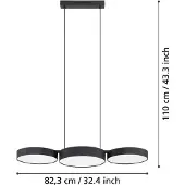 Eglo Barbano-Z Smarte Pendelleuchte – L84.5 cm, RGB + TW, Zigbee & Bluetooth