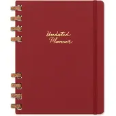 Moleskine Undatierter Life Kalender Mit Spiralbindung, Xl, Wochen-Monatskalender, Fester Einband, Crush Cherry