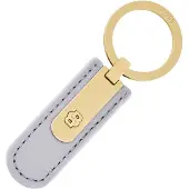 BOSS Genarbter fliederfarbener Schlüsselanhänger mit goldfarbener Double-B-Hardware Grösse ONESI