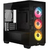 Corsair 2800X RS-R ARGB, Midi Tower, PC, Schwarz, Mini-ITX, micro ATX, Edelstahl, Kunststoff, Gehärtetes Glas, Gaming