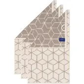 Villeroy & Boch Gästetuch, 3er Pack - Carré, Walkfrottier, gemustert, Handtuch, Baumwolle Creme/Taupe / 30x50 cm