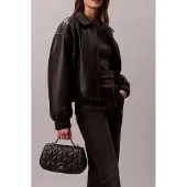 Calvin Klein Handtasche Quilted Top Handle Chain Bag LV04F3410G Schwarz