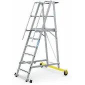 Zarges fahrbare Podestleiter ZAP Safemaster Plus S klappbar 6 Stufen
