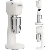 Hendi Milchshake-Mixer Weiß - mit 2 Bechern & 4 Rührwerken