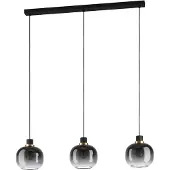 Eglo Glas Hängelampe Oilella, dimmbar, schwarz, für Wohn- / Esszimmer, Glas, Pendelleuchte