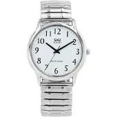 Q&Q Herrenuhr Edelstahl 3 ATM
