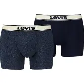 Levi's Levis Boxershorts "LEVIS MEN VNTG HTR BOXER BRIEF ORG CO 2P" mit breitem Logobund